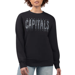 Washington Capitals G-III 4Her by Carl Banks Women's Metallic Drop Printed Fleece Sweatshirt For Sale