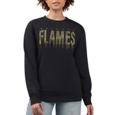 Calgary Flames G-III 4Her by Carl Banks Women's Metallic Drop Printed Fleece Sweatshirt Outlet