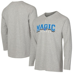 Orlando Magic Concepts Sport Hawthorn Thermal Knit Long Sleeve Henley T-Shirt New