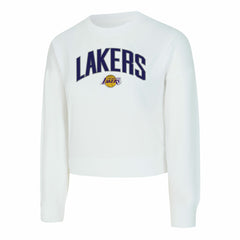 Los Angeles Lakers Concepts Sport Women's Laney Chenille Cropped Long Sleeve T-Shirt Outlet