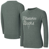 Milwaukee Bucks Concepts Sport Women's Rigor Long Sleeve Jersey T-Shirt On Sale