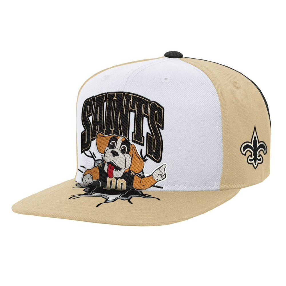 New Orleans Saints Mitchell & Ness Youth Team Mascot Snapback Hat