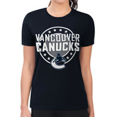 Vancouver Canucks G-III 4Her by Carl Banks Women's Super-Slim Lightweight Pinstripe Circle Graphic T-Shirt Online