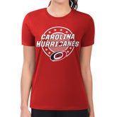 Carolina Hurricanes G-III 4Her by Carl Banks Women's Super-Slim Lightweight Pinstripe Circle Graphic T-Shirt Outlet