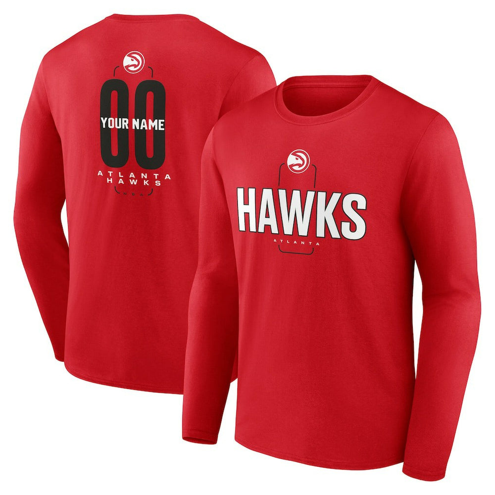 Atlanta Hawks Center Court Name & Number Custom Long Sleeve T-Shirt Online