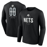 Brooklyn Nets Center Court Name & Number Custom Long Sleeve T-Shirt Online