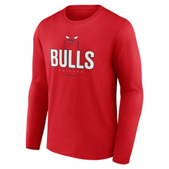 Chicago Bulls Center Court Name & Number Custom Long Sleeve T-Shirt sale On Sale