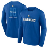Dallas Mavericks Center Court Name & Number Custom Long Sleeve T-Shirt sale On Sale