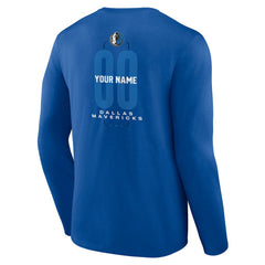 Dallas Mavericks Center Court Name & Number Custom Long Sleeve T-Shirt sale On Sale