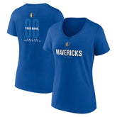 Dallas Mavericks Women's Center Court Name & Number Custom V-Neck T-Shirt sale On Sale