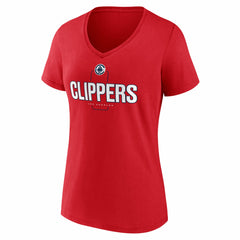 LA Clippers Women's Center Court Name & Number Custom V-Neck T-Shirt For Sale