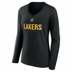 Los Angeles Lakers Women's Center Court Name & Number Custom Long Sleeve V-Neck T-Shirt Online