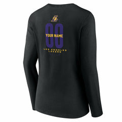 Los Angeles Lakers Women's Center Court Name & Number Custom Long Sleeve V-Neck T-Shirt Online