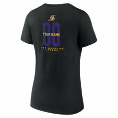 Los Angeles Lakers Women's Center Court Name & Number Custom V-Neck T-Shirt Outlet