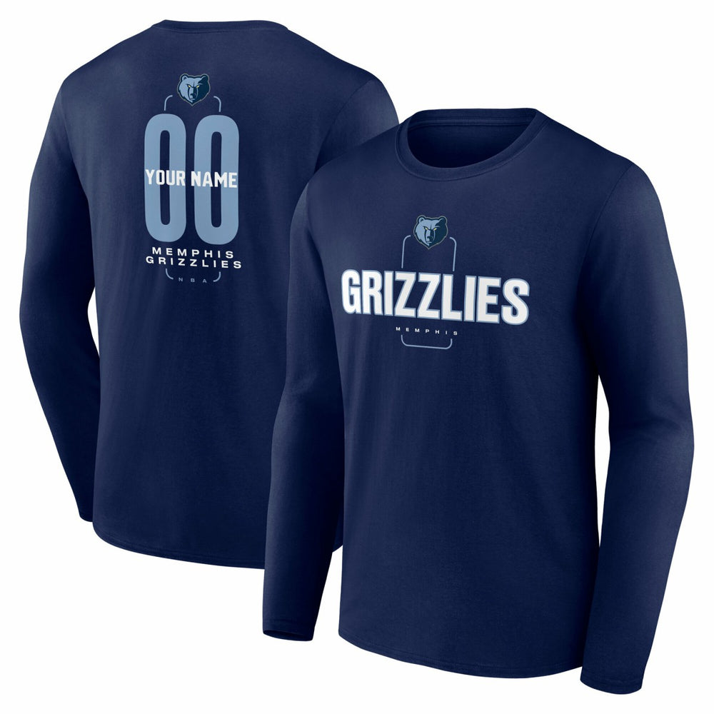 Memphis Grizzlies Center Court Name & Number Custom Long Sleeve T-Shirt Discount