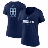 Memphis Grizzlies Women's Center Court Name & Number Custom V-Neck T-Shirt On Sale