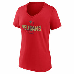 New Orleans Pelicans Women's Center Court Name & Number Custom V-Neck T-Shirt Online