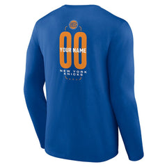 New York Knicks Center Court Name & Number Custom Long Sleeve T-Shirt Discount
