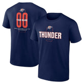 Oklahoma City Thunder Center Court Name & Number Custom T-Shirt New