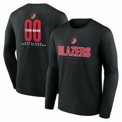 Portland Trail Blazers Center Court Name & Number Custom Long Sleeve T-Shirt Outlet