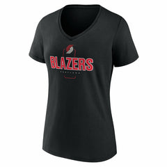 Portland Trail Blazers Women's Center Court Name & Number Custom V-Neck T-Shirt Online
