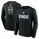 Sacramento Kings Center Court Name & Number Custom Long Sleeve T-Shirt For Sale