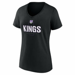 Sacramento Kings Women's Center Court Name & Number Custom V-Neck T-Shirt Discount