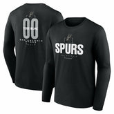 San Antonio Spurs Center Court Name & Number Custom Long Sleeve T-Shirt Discount