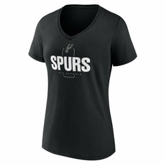 San Antonio Spurs Women's Center Court Name & Number Custom V-Neck T-Shirt Outlet