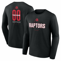 Toronto Raptors Center Court Name & Number Custom Long Sleeve T-Shirt On Sale