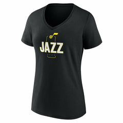 Utah Jazz Women's Center Court Name & Number Custom V-Neck T-Shirt Outlet