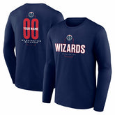 Washington Wizards Center Court Name & Number Custom Long Sleeve T-Shirt For Sale