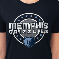 Memphis Grizzlies G-III 4Her by Carl Banks Women's Super-Slim Lightweight Pinstripe Circle Graphic T-Shirt Discount