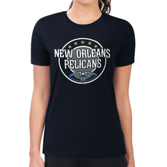 New Orleans Pelicans G-III 4Her by Carl Banks Women's Super-Slim Lightweight Pinstripe Circle Graphic T-Shirt Discount