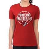 Portland Trail Blazers G-III 4Her by Carl Banks Women's Super-Slim Lightweight Pinstripe Circle Graphic T-Shirt Online