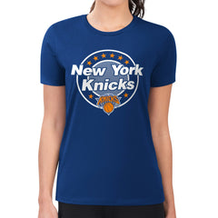 New York Knicks G-III 4Her by Carl Banks Women's Super-Slim Lightweight Pinstripe Circle Graphic T-Shirt Discount