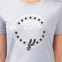 San Antonio Spurs G-III 4Her by Carl Banks Women's Super-Slim Lightweight Pinstripe Circle Graphic T-Shirt Outlet