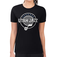 Utah Jazz G-III 4Her by Carl Banks Women's Super-Slim Lightweight Pinstripe Circle Graphic T-Shirt Outlet