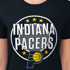 Indiana Pacers G-III 4Her by Carl Banks Women's Super-Slim Lightweight Pinstripe Circle Graphic T-Shirt Discount