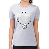 Brooklyn Nets G-III 4Her by Carl Banks Women's Super-Slim Lightweight Pinstripe Circle Graphic T-Shirt For Sale