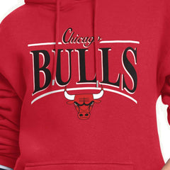 Chicago Bulls Starter Women's Arch Stripe Fleece Hoodie Outlet