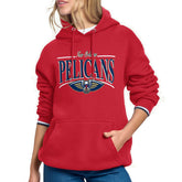 New Orleans Pelicans Starter Women's Arch Stripe Fleece Hoodie Outlet
