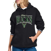 Milwaukee Bucks Starter Women's Arch Stripe Fleece Hoodie On Sale