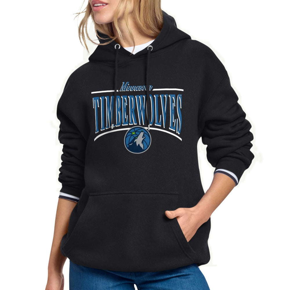 Minnesota Timberwolves Starter Women's Arch Stripe Fleece Hoodie For Sale