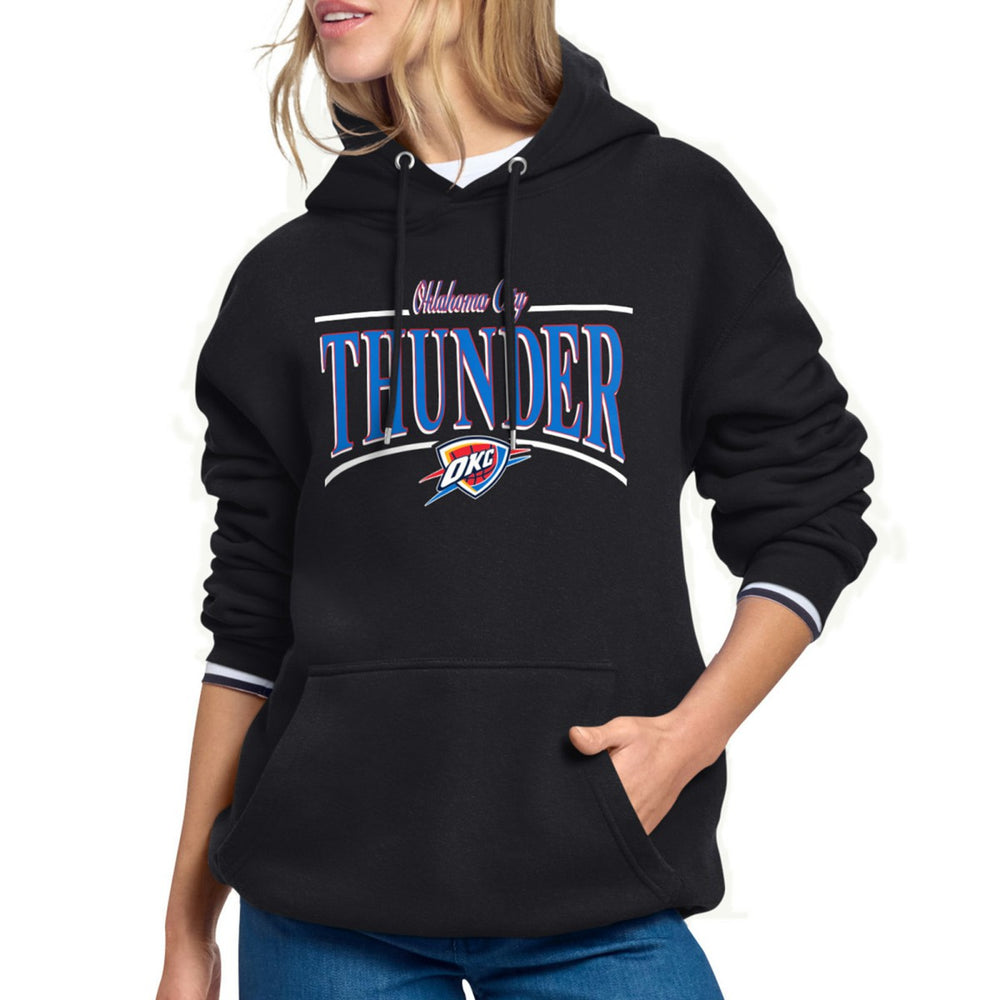 Oklahoma City Thunder Starter Women's Arch Stripe Fleece Hoodie On Sale