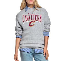 Cleveland Cavaliers Starter Women's Arch Stripe Fleece Crewneck Sweatshirt sale Online