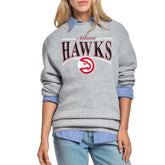 Atlanta Hawks Starter Women's Arch Stripe Fleece Crewneck Sweatshirt Online