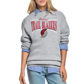 Portland Trail Blazers Starter Women's Arch Stripe Fleece Crewneck Sweatshirt Discount