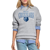 Memphis Grizzlies Starter Women's Arch Stripe Fleece Crewneck Sweatshirt Online
