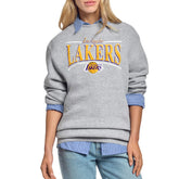 Los Angeles Lakers Starter Women's Arch Stripe Fleece Crewneck Sweatshirt Online
